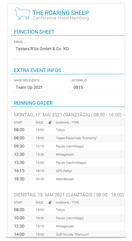 Function Sheet Vorlage individuell an alle Einsatzzwecke anpassen